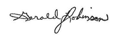 Gerald Robinson Signature